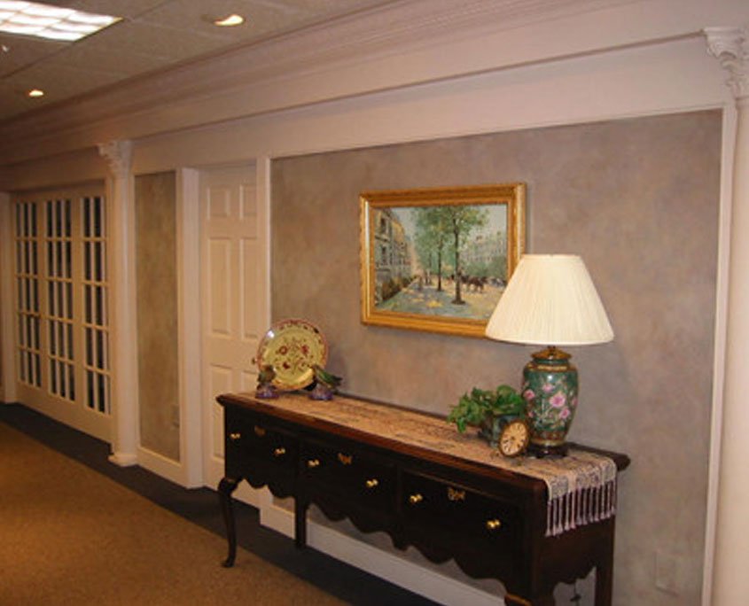 Decorative painting faux finish in office